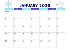 2026 digital Calendar picture