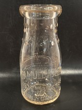 1950s Samuel Adler Dairy Half Pint Milk Bottle 133rd Street New York City, NY picture