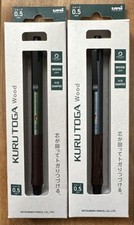 Two (2) UNI KURU TOGA WOOD Green/Grey Colors 0.5mm Mechanical Pencils M5-KW 1P picture