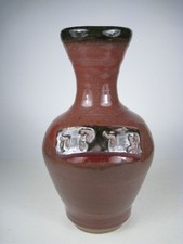 Hand Crafted Ceramic Tzedakah Box Jar Signed Judaica Hebrew Studio Art Pottery picture