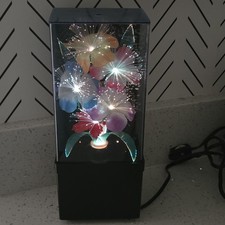 Vtg 1980's Fiber Optic Flower Light Lamp Ho Ho Art Craft Color Changing picture