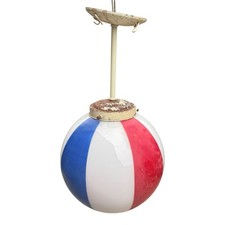 Vintage 1960’s Barber Shop Pole Beach Ball Glass Globe Light Union Made In USA picture