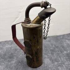 Vintage Brass Blowtorch Soldering Tool with Chain Cap Torch picture