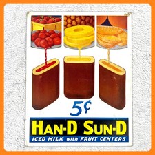 1940s Han-D Sun-D Vintage Advertising Sign 14