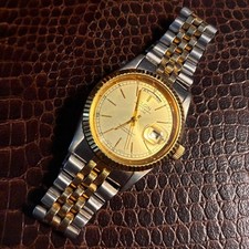 ELGIN DAY DATE Automatic Wristwatch Gold Combination picture