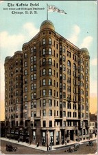 Vintage The Lakota Hotel Chicago Postcard Early 1900s Historic Landmark picture