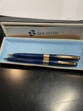 vintage sheaffer pen and pencil set Blue picture