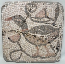 Ancient Greco Roman Byzantine Mosaic Marble Tile Tesserae Remnant Bird Duck picture