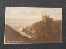 Vintage Dunskey Castle Portpatrick Postcard Scotland Sepia Ruins Coastal View picture