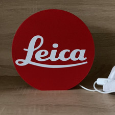 Leica Logo Light Box 3D Printed USB LED Lamp  Camera Display 7 Inch picture