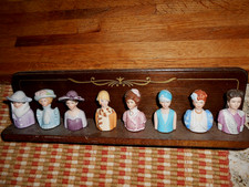 Vintage 1983 Avon Porcelain Lady Thimbles (often referred to as the American Wom picture