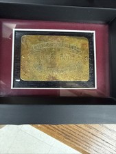 Antique Wells Fargo Exp. Co. Human Body Transport ID Tag Brass Shipping Label picture