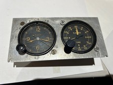 Elgin 8 Day Aircraft Clock & Elgin elapsed time  gauge WWII U.S. Army Air Force picture