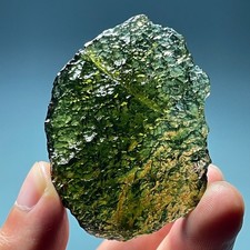 129CT Natural Moldavite | Genuine Czech |Impact Glass| Collector's Energy Stone picture