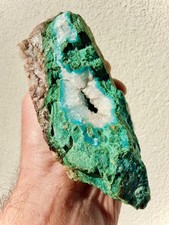 581 Gram: Gem Silica Chrysocolla, Malachite, Cuprite, Quartz Rough Vein from DRC picture