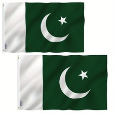 Anley 2Pcs Fly Breeze 3x5 Foot Pakistan Flag - Islamic Republic of Pakistan Flag picture