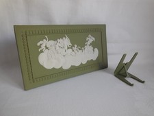 Large Wedgwood Sage Green Jasperware Unframed Plaque With Easel Stand picture