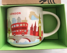 Starbucks Coffee 14oz LONDON England Mug YAH YOU ARE HERE Cup NIB picture
