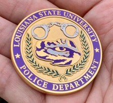 LSU Tigers Louisiana State Campus Police Challenge Coin Burrow Skenes Kiffin  🐅 picture