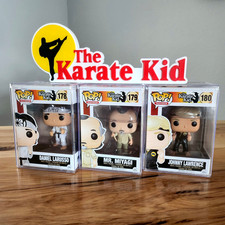 ⭐KARATE KID FUNKO SET: Daniel LaRusso , Johnny Lawrence & Mr. Miyagi NEAR MINT⭐ picture