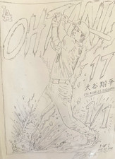 Shohei Ohtani Los Angeles Dodgers Drawing  on Paper 1/1 picture