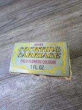 Avon Courting Carriage Field Flowers Cologne Bottle 1 fl oz Vintage NOS picture