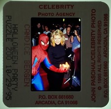 1995 Candice Bergman Spiderman Halloween Party Hollywood 2x2 Press Slide picture