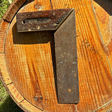 Vintage Original Woodworking Try Square, Wood Handle Steel & Brass Marked 