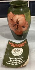 Vintage Moorcroft Floral Vase - Green Grounds - Potters To Late Queen Mary 4