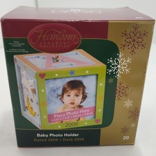 Carlton Cards Heirloom Ornament Collection Baby Photo Holder Toy Block 2006 picture