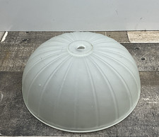 VINTAGE FROSTED RIBBED DOME CEILING FAN LIGHT SHADE 3