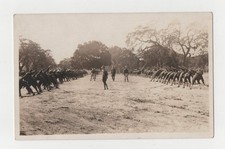 WWI Camp Fremont Menlo Park CA Military Drill RPPC Real Photo Postcard AZO 1917 picture
