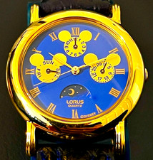 Vintage Lorus Seiko Disney Mickey Mouse Moon Phase Watch | Triple Calendar picture