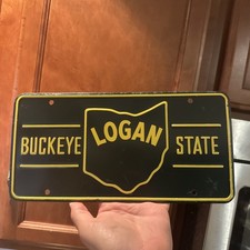 Vintage 1953 Logan Ohio Buckeye State Booster License Plate picture