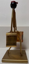Vintage 1940s Bellhop Brass Cigarette Stand Holder Tobacciana Phillip Morris picture