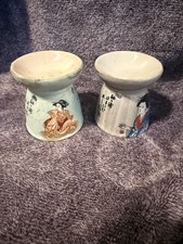 Vtg Set Of 2 Japanese ceramic aroma diffusers or oil burners Unique picture
