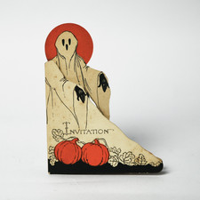 RARE Vintage Halloween Gibson Ghost Invitation picture