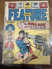 Feature Comics #93 1945 Doll Man Gun bondage cover  Pop 9 on CGC picture