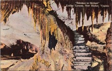 Entrance To Skyland Endless Caverns New Market Virginia Linen Postcard picture
