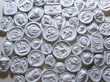30 Mixed Grand Tour Intaglios Home Wall Art Plaster Seals Classical Statue Cameo picture