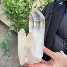 2.6LB A++Large Natural clear white Crystal Himalayan quartz cluster /mineralsls picture