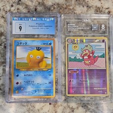 CGC 9 Psyduck 2001 JP Darkness, and to Light + TAG 8 Slowking Reverse +scizor picture