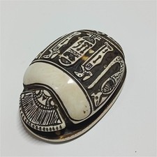 Egyptian Scarab, Hieroglyphic Ancient Style, Egyptian Heritage Collectible Decor picture