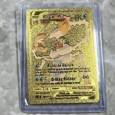 Kingler V Pokemon Gold FAN ART Card Embossed Collectible 129/172 picture