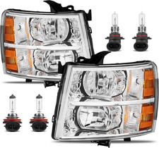 Headlight Assembly Front Lamp Compatible with 2007-2013 Chevy Chevrolet Silverad picture