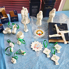 VINTAGE ROYAL TARA Fine Bone China LOT: CROSS, BRIDE, PRAYER,ORNAMENTS, HARP&POT picture