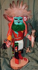 Vintage Hopi One Horn Kachina Signed Kenny Lucas Carving Circa 1970's  picture