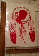 POW-MIA RED DECAL -- LARGE -- 8.5'' HIGH x 6'' WIDE picture