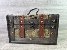 Hobby Lobby Decorative Wood Treasure Box Chest with Latch Closure & Handle picture