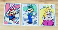 1996 Nintendo Mario Luigi and Princess Peach Sticker Cards RARE Vintage NM picture